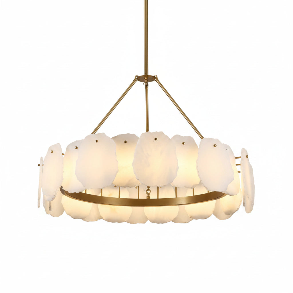 Mira Alabaster Round Chandelier 32"D