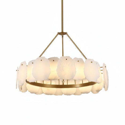 Mira Alabaster Round Chandelier 32"D