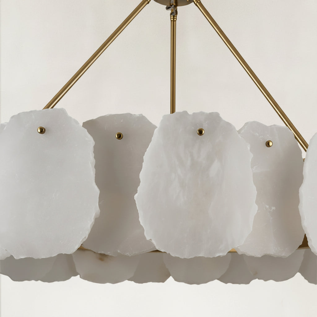 Mira Alabaster Round Chandelier 32"D