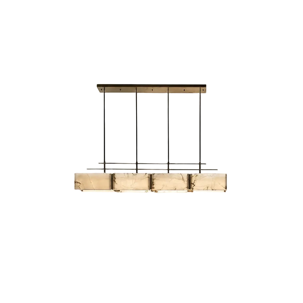 Elena Natural Alabaster Linear chandelier 47"L