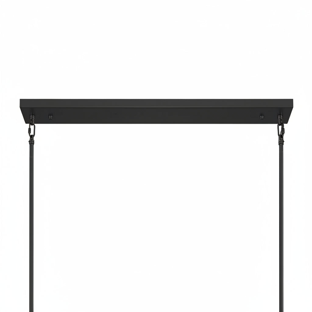 Linea Glass Tube Rectangular Chandelier 54"W