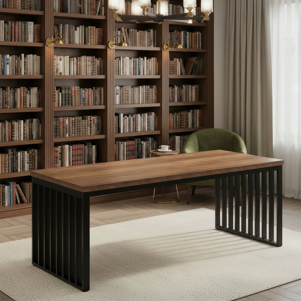 Velnoradesign Extra-Long Double Workstation Desk