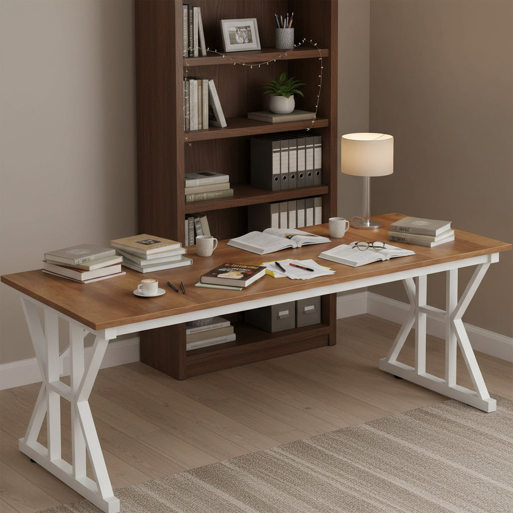 Velnoradesign 63" Computer Desk with Reinforced Frame