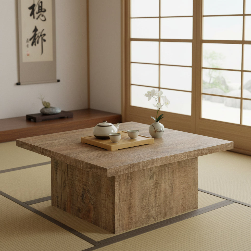 Velnoradesign Rustic Farmhouse Square Coffee Table