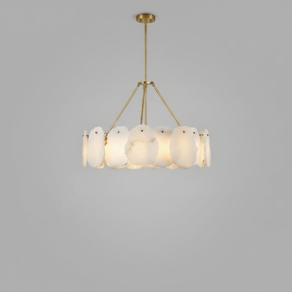 Mira Alabaster Oval Chandelier 58"W