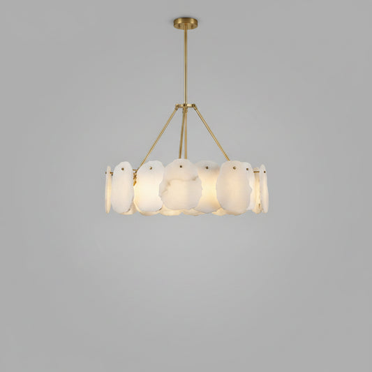 Mira Alabaster Oval Chandelier 58"W